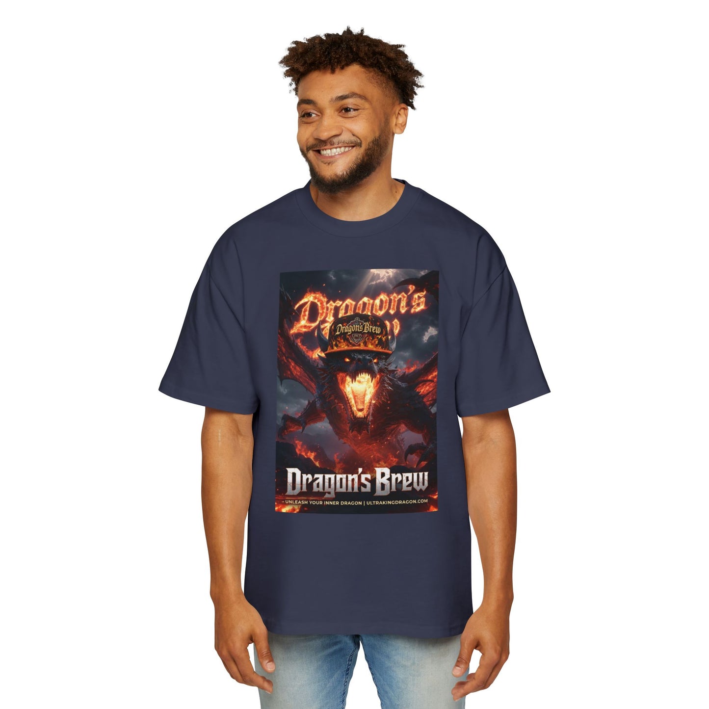 Dragon's Brew Graphic Tee — Fiery Dragon Beer Poster T-Shirt