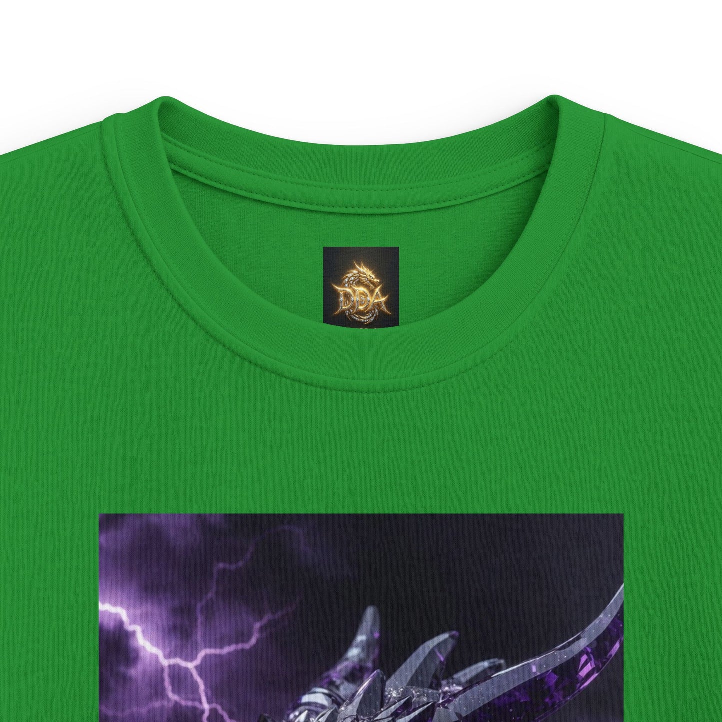 Kids Dragon Tee — Purple Lightning Dragon Graphic T-Shirt for Boys & Girls