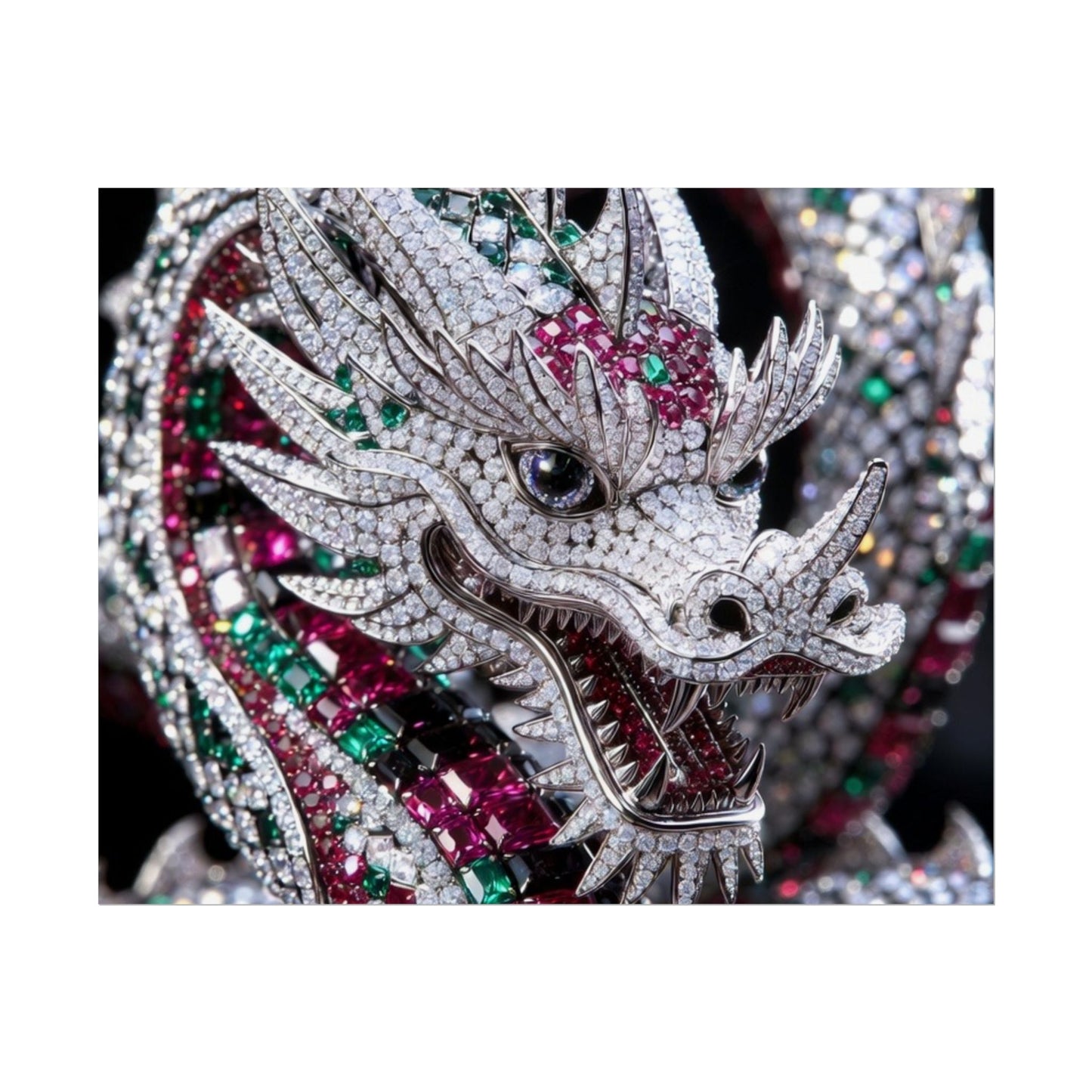 Dragon Jewel Poster — Luxury Gemstone Dragon Wall Art (Rolled Poster)