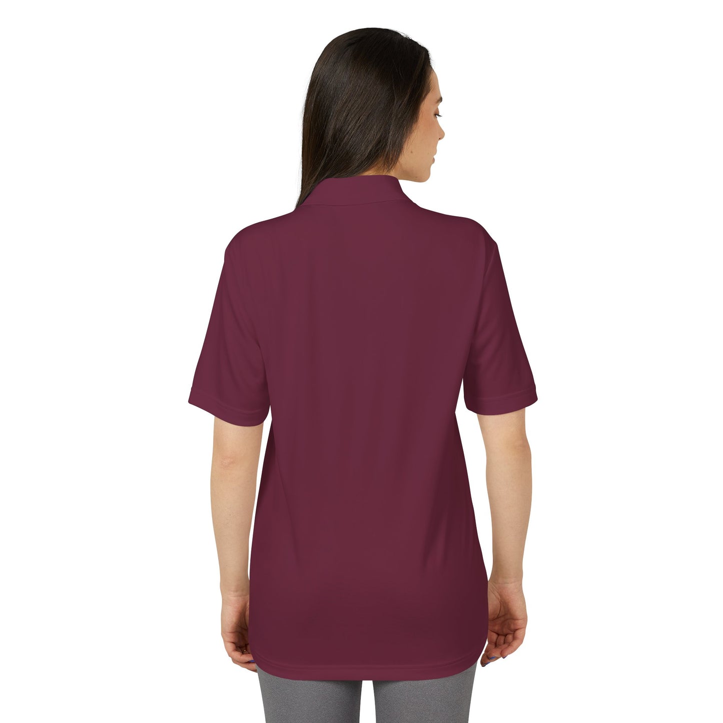 Adidas Performance Polo — Gold Crest Patch Chest Logo