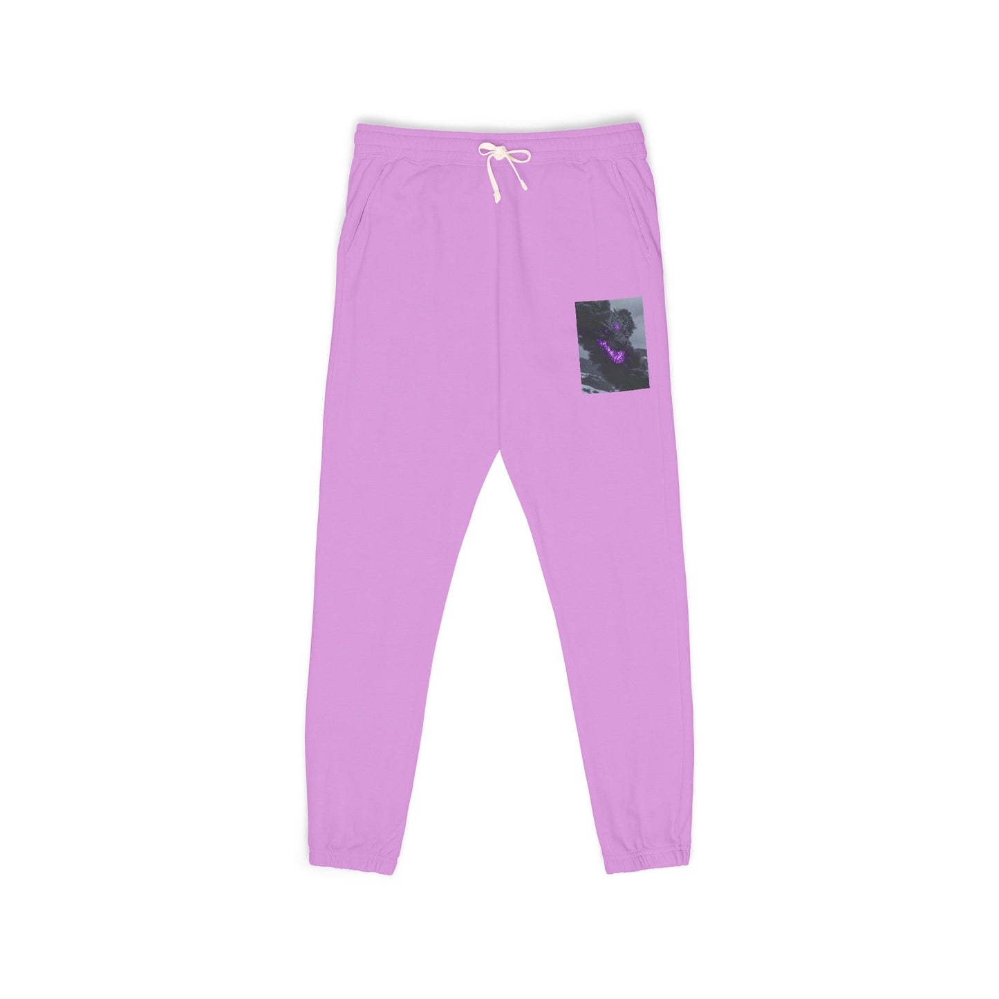 Ember Galaxy Sweatpants — Garment-Dyed Fleece Joggers with Pocket Art
