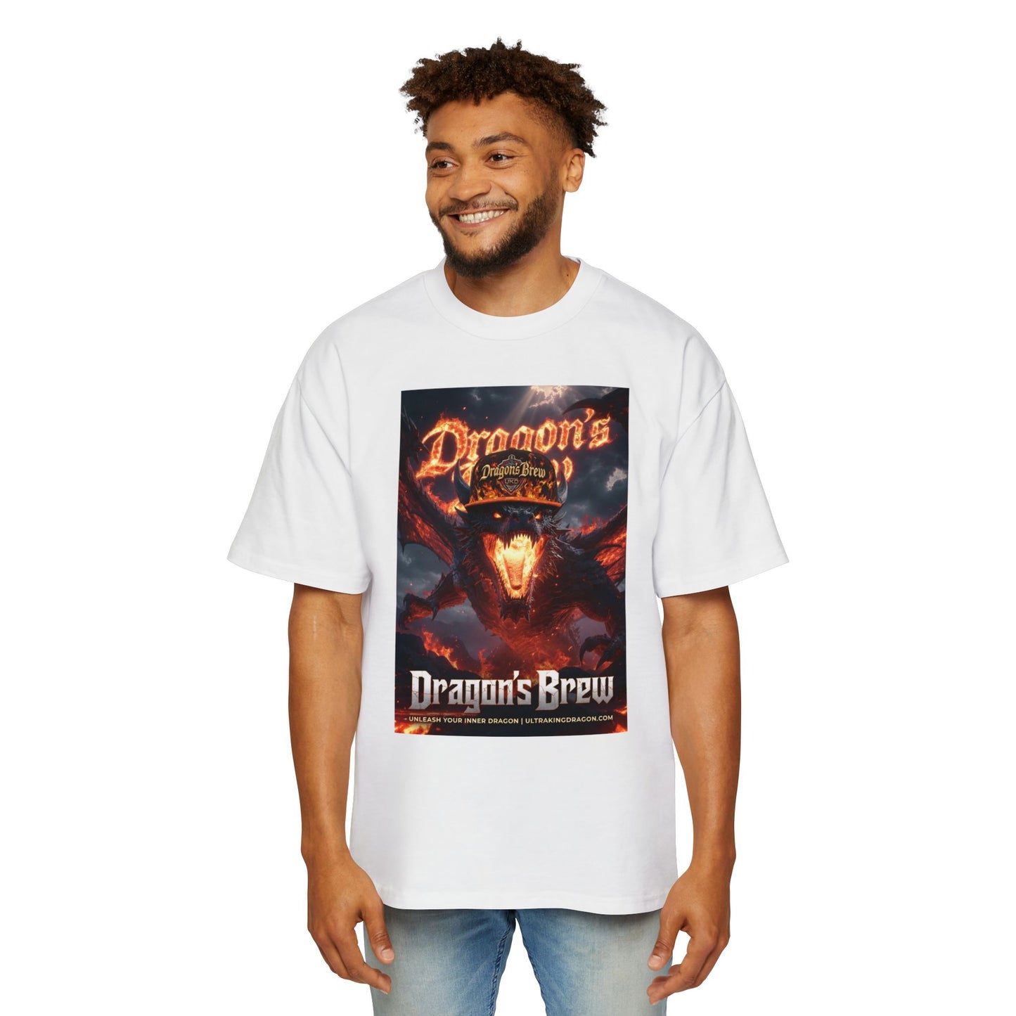 Dragon's Brew Graphic Tee — Fiery Dragon Beer Poster T-Shirt