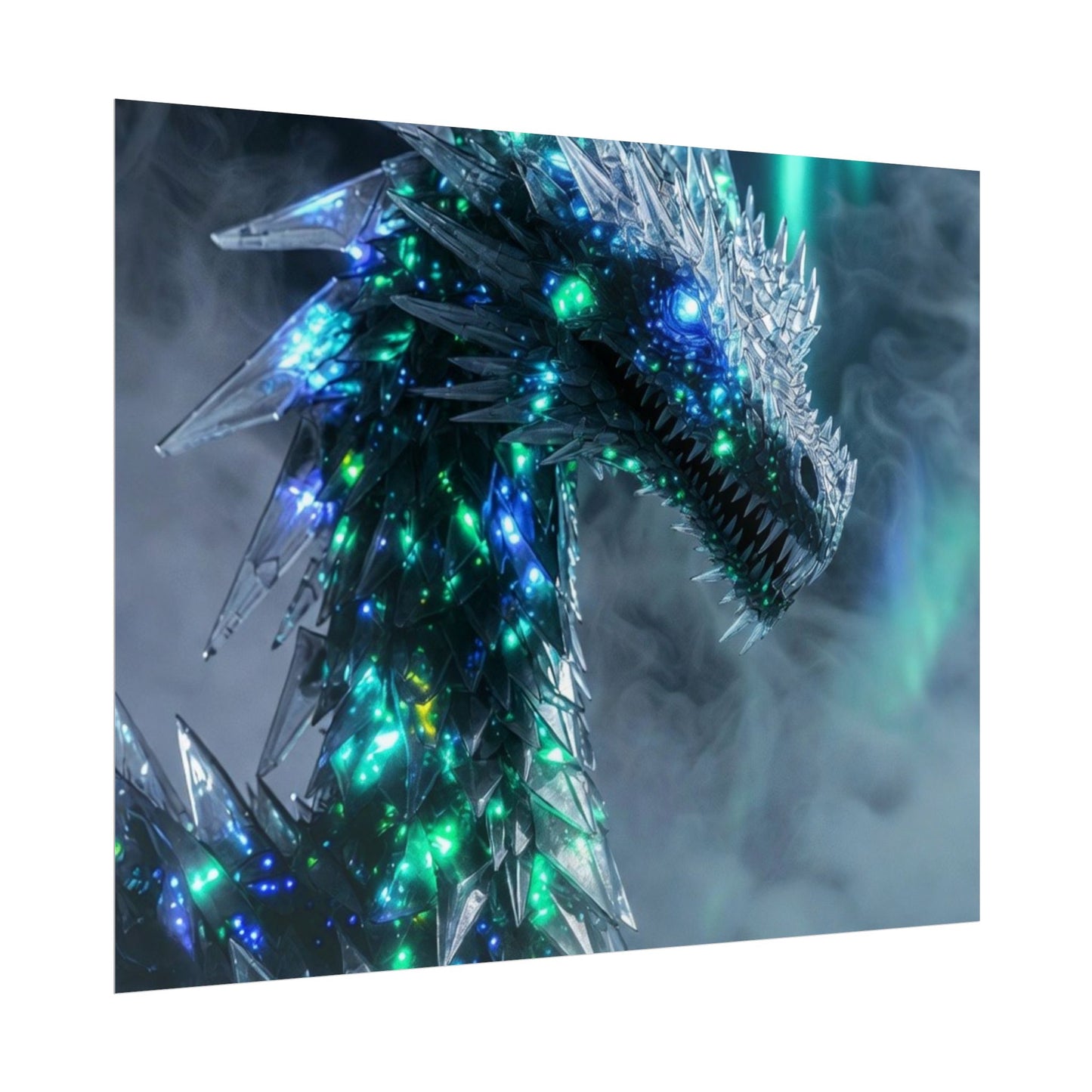 Crystal Dragon Poster – Fantasy Wall Art Rolled Print