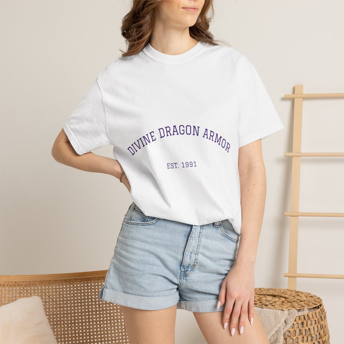 A Divine Dragon Armor Tee — Vintage 'Est. 1991' Graphic T-Shirt