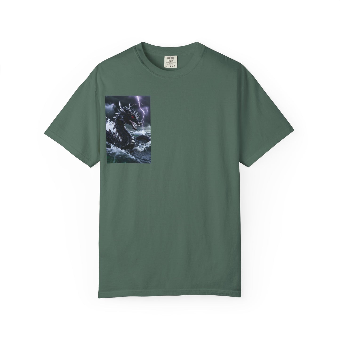Dragon Storm Graphic T-Shirt — Dark Fantasy Chest Print