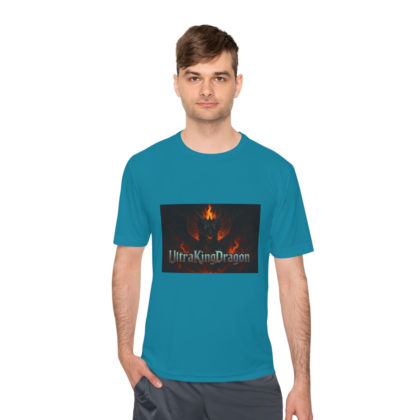 Unisex Moisture Wicking Tee - Dragon Design for Adventure Lovers