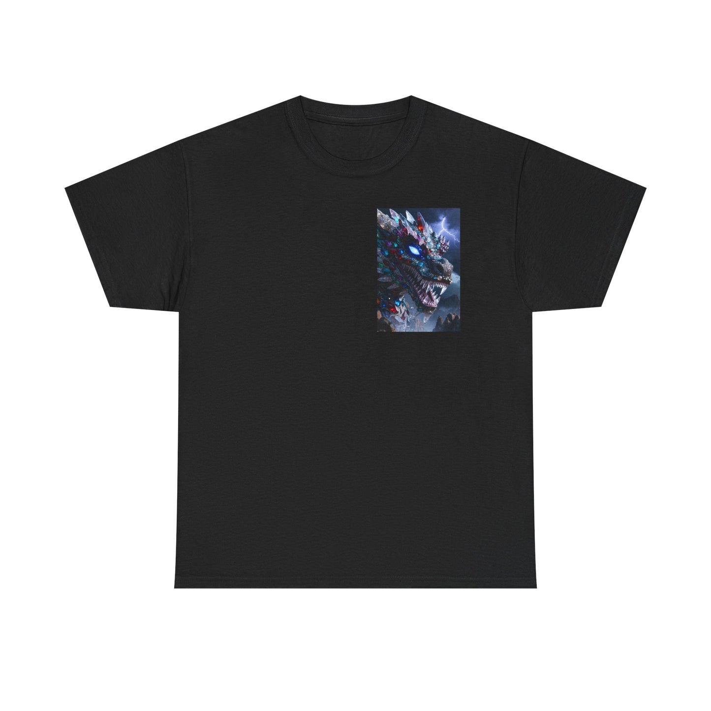 Wolf Dragon Galaxy Pocket Tee — Cosmic Wolf Graphic T-Shirt