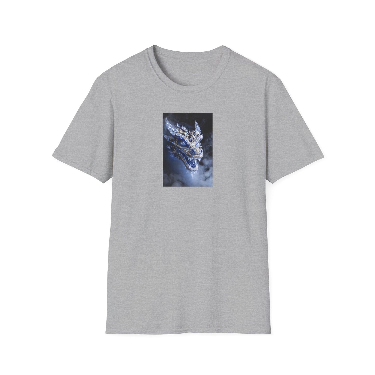 Dragon Portrait T-Shirt — Mystical Blue Dragon Art Tee