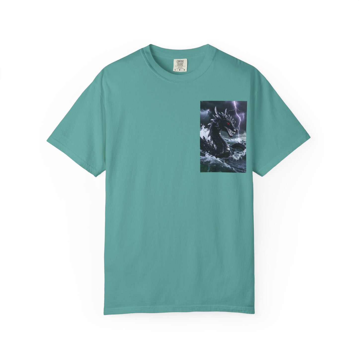 A Dragon Storm Graphic T-Shirt — Dark Fantasy Chest Print