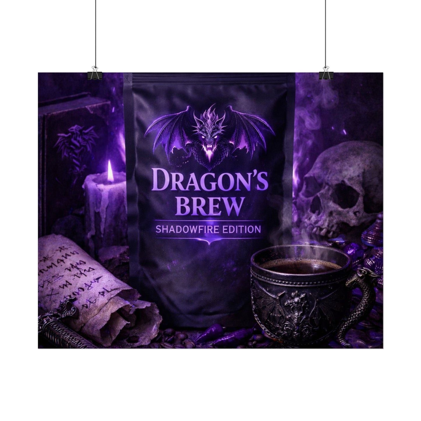 Rolled Poster — "Dragon’s Brew: Shadowfire Edition" Fantasy Poster