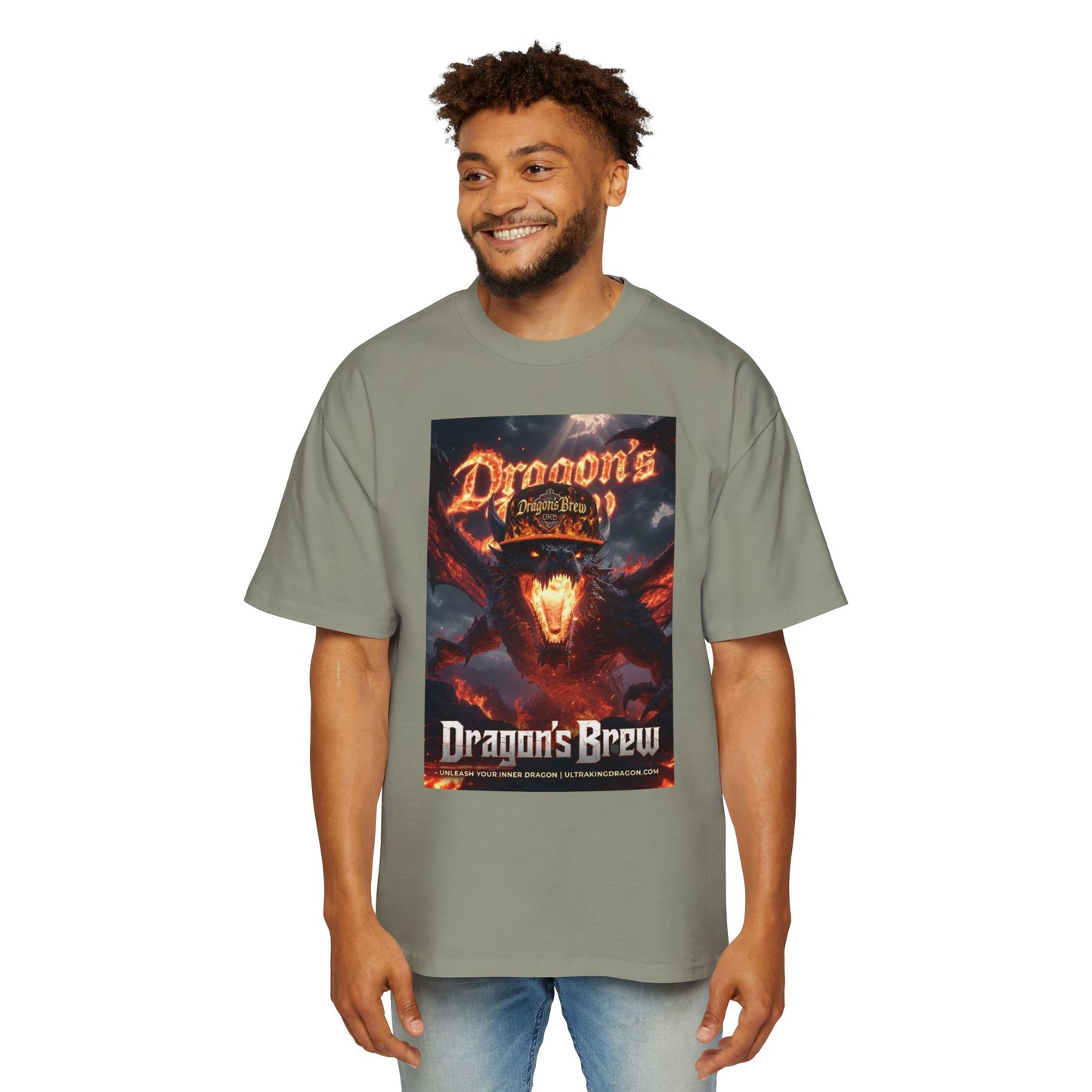 Dragon's Brew Graphic Tee — Fiery Dragon Beer Poster T-Shirt
