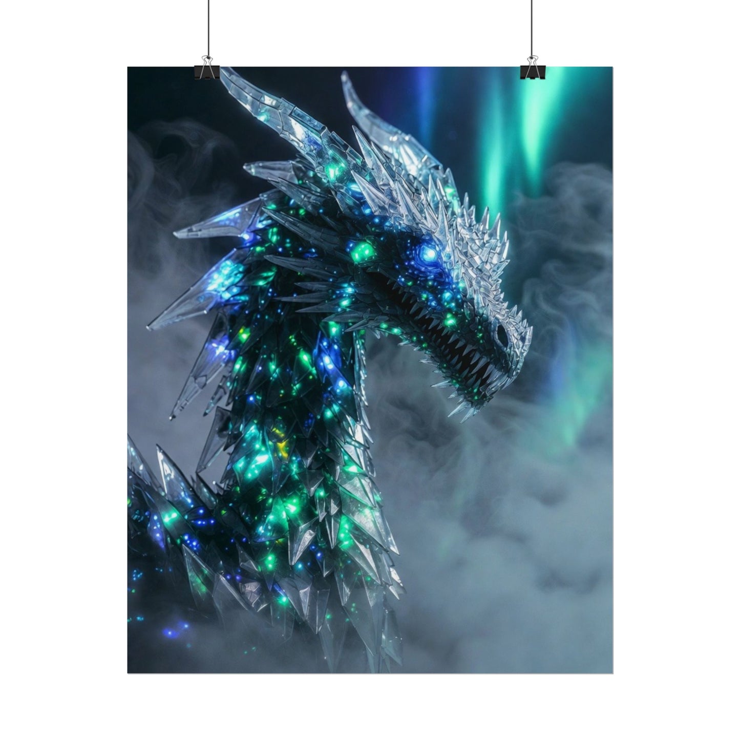 Crystal Dragon Poster – Fantasy Wall Art Rolled Print