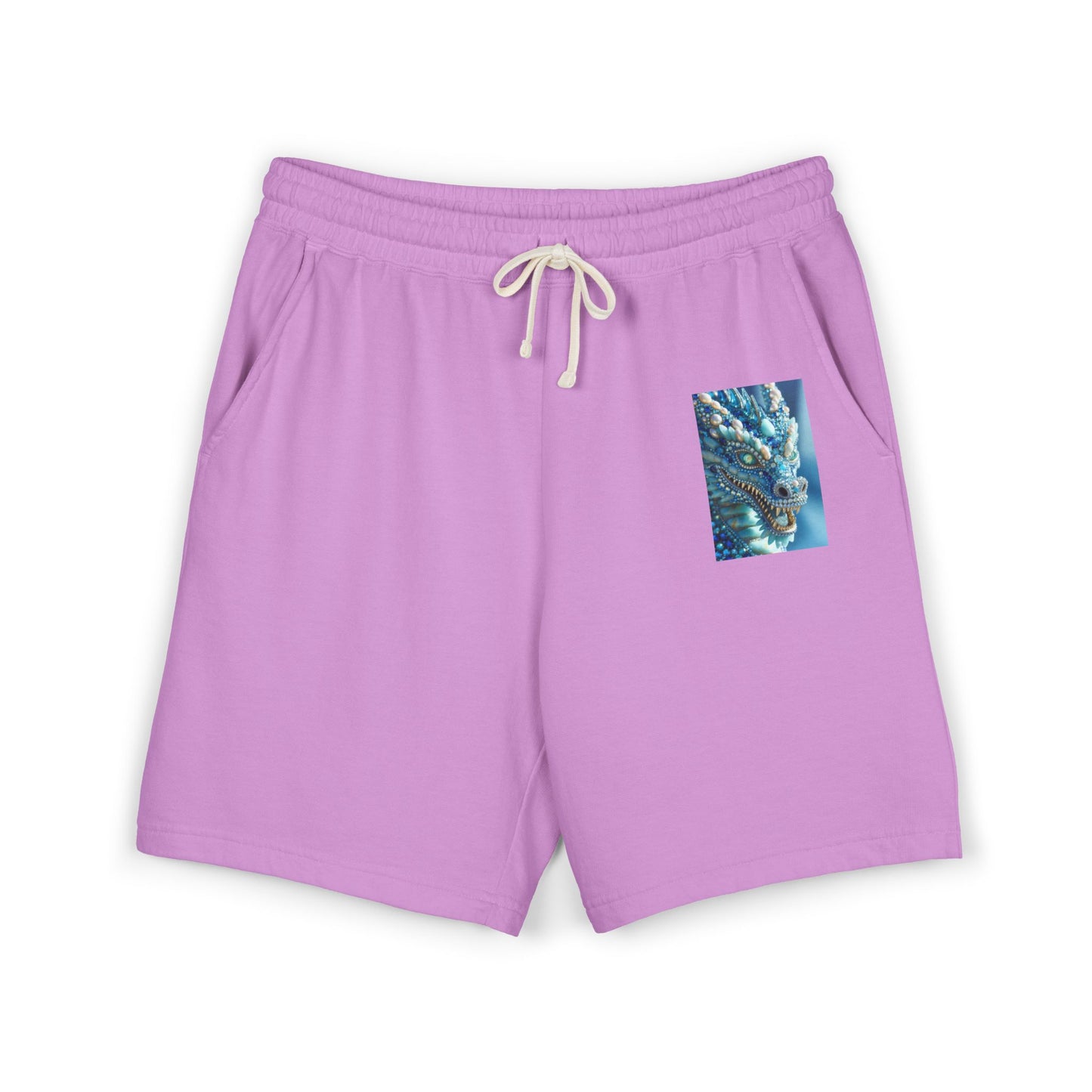 Lightweight Fleece Sweat Shorts — Pocket Sea Breeze Graphic