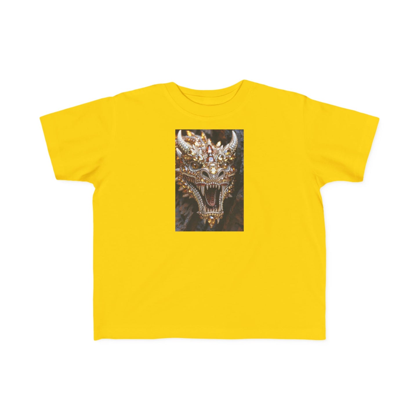 Toddler Tee — Fierce Gold Dragon Graphic Shirt