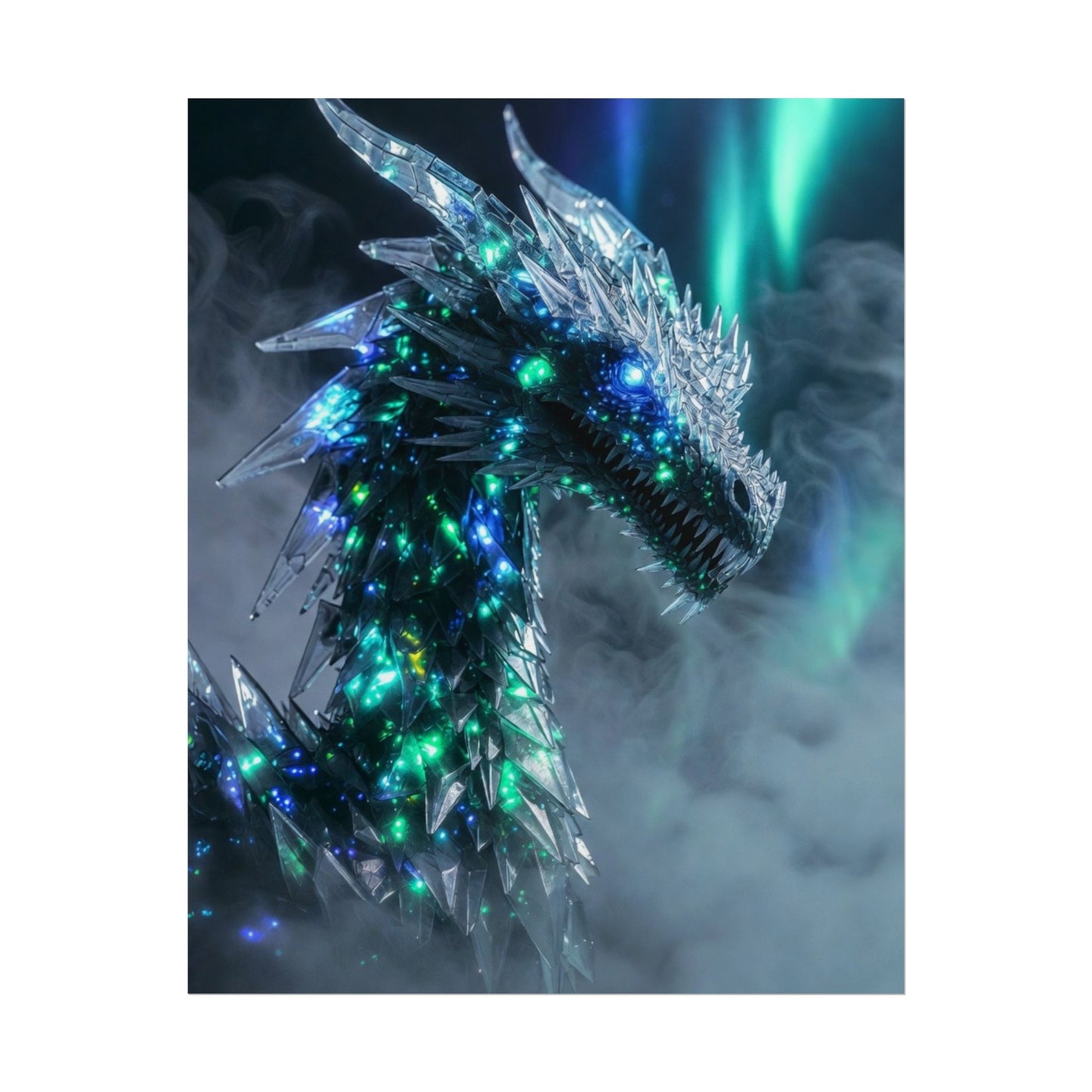 Crystal Dragon Poster – Fantasy Wall Art Rolled Print