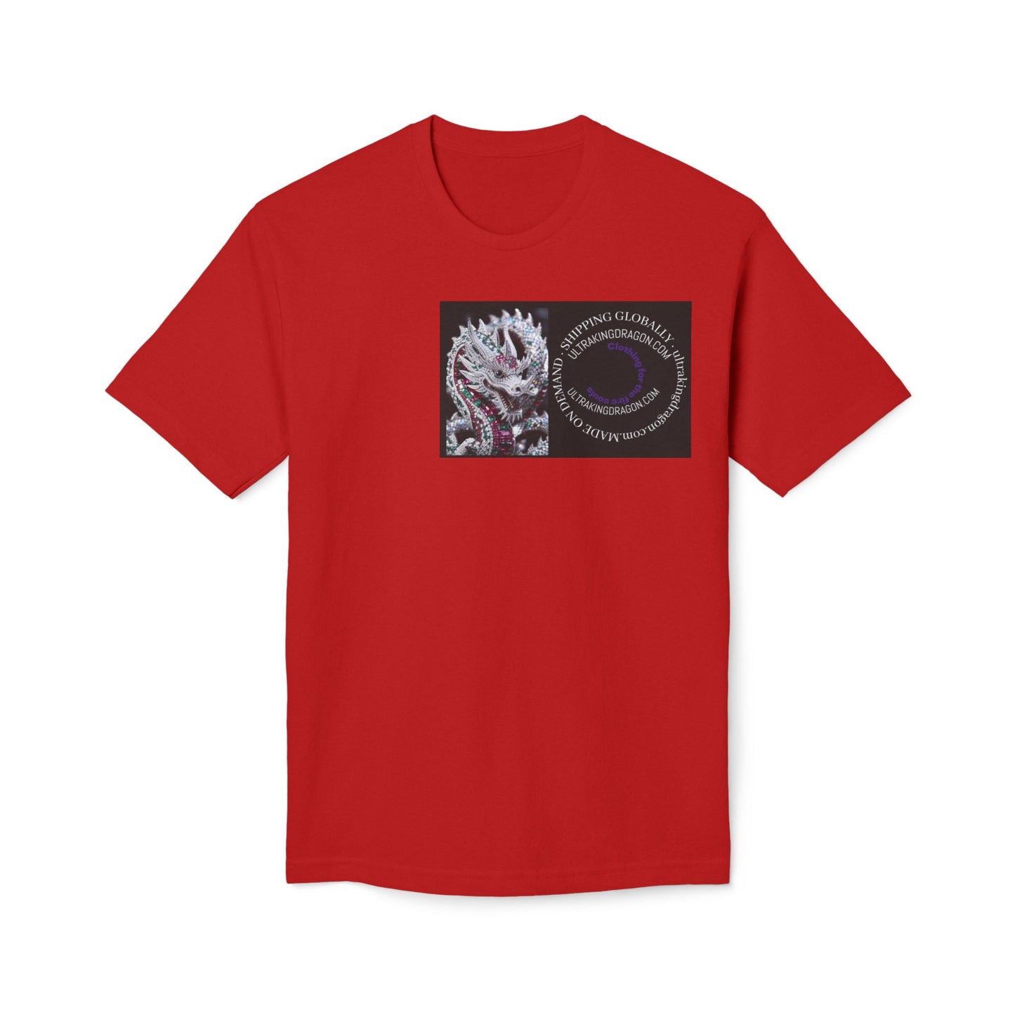 Dragon Heart T-Shirt — Floral Dragon Illustration with Circular Text
