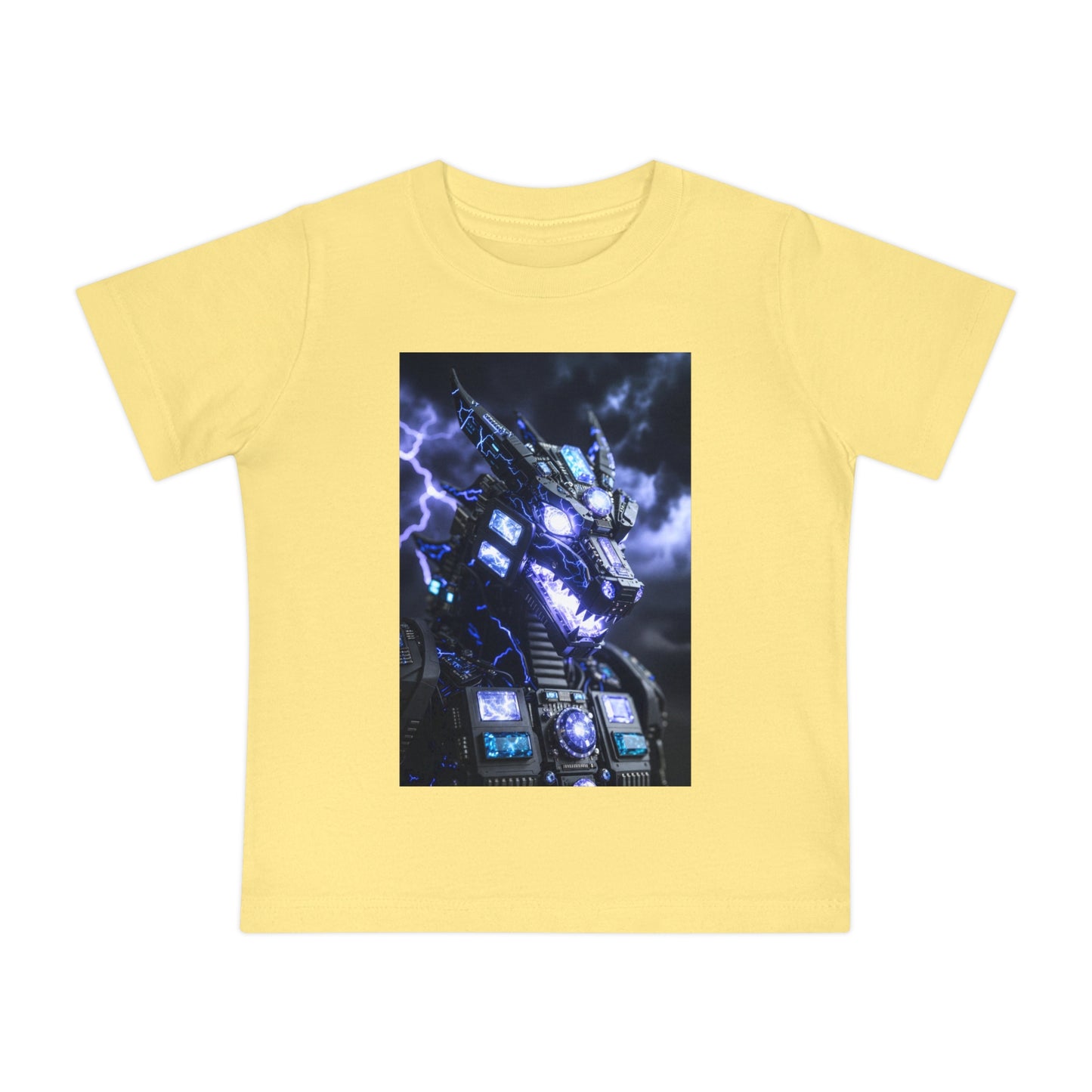 A Baby T-Shirt — Divine Dragon Armor Lightning Robot Graphic