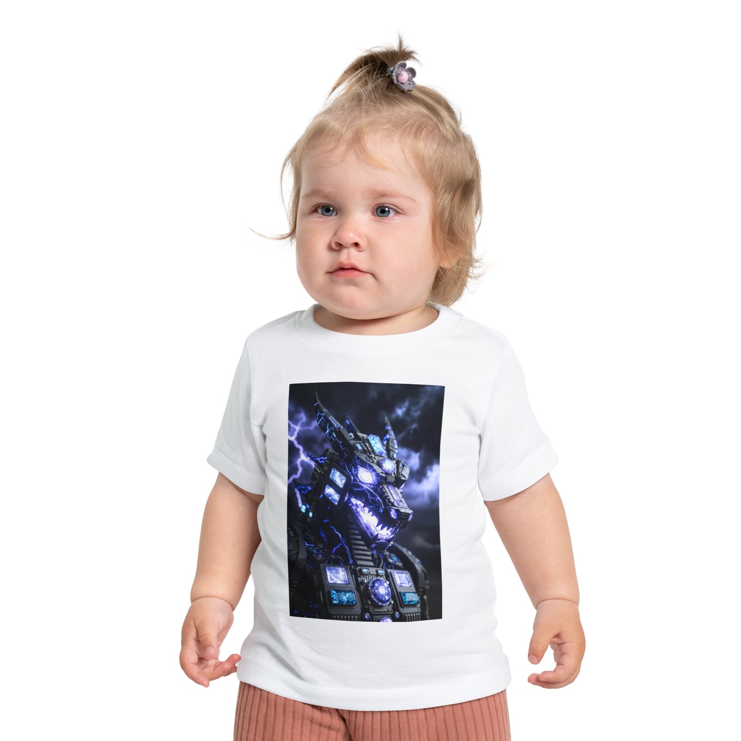 A Baby T-Shirt — Divine Dragon Armor Lightning Robot Graphic