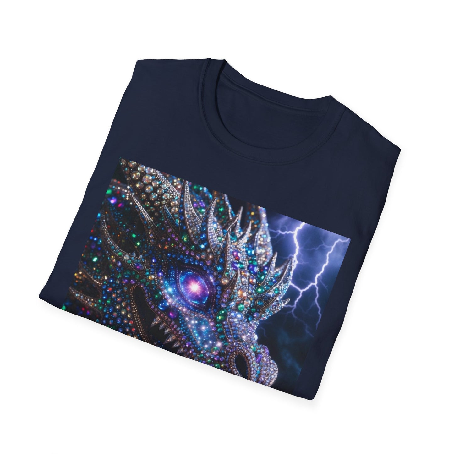 Dragon Lightning T-Shirt — Neon Crystal Fantasy Graphic Tee