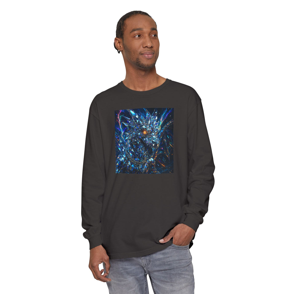 A Glass Dragon Garment-dyed Long Sleeve T-Shirt