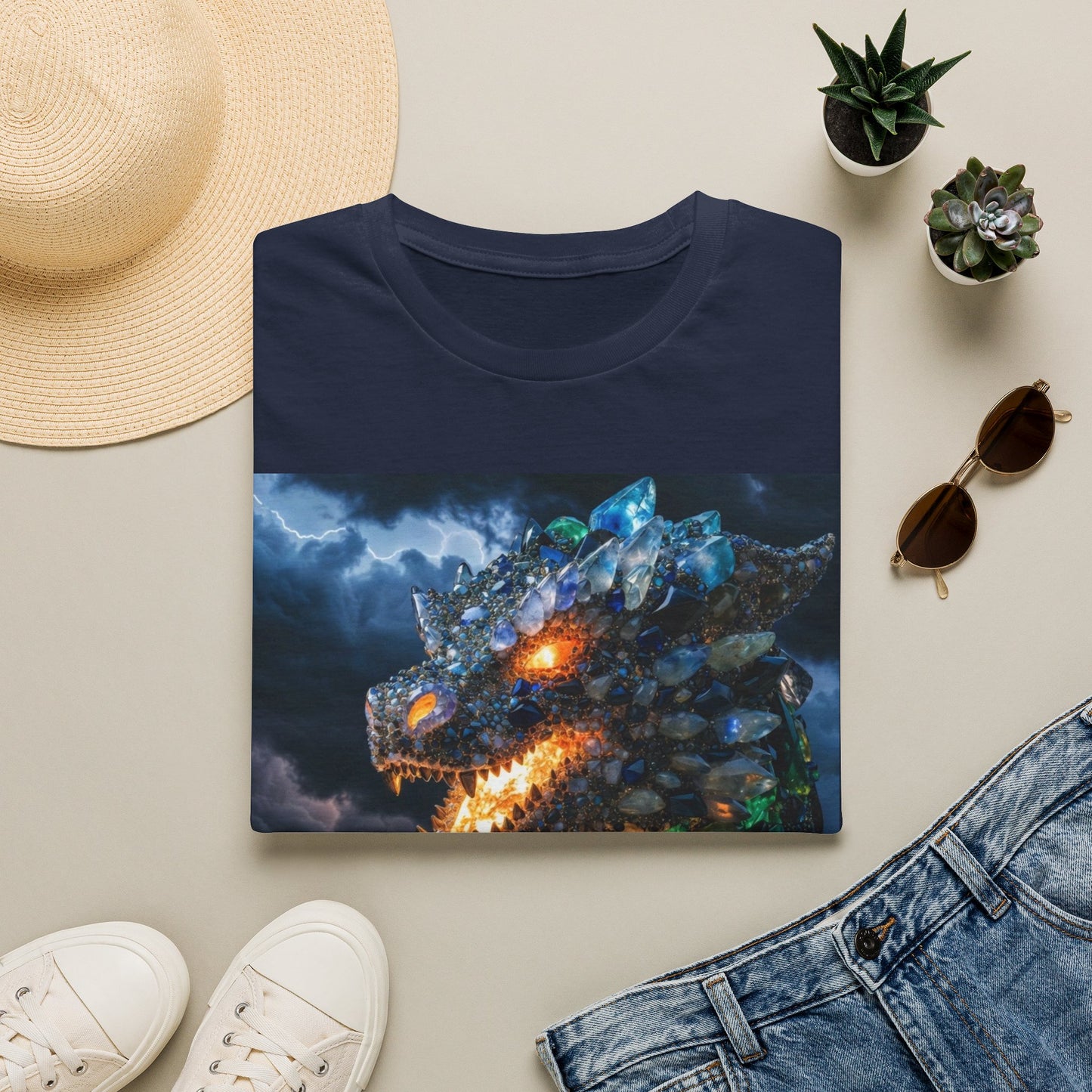 Gemstone Dragon T-Shirt — Fiery Crystal Dragon Graphic Tee