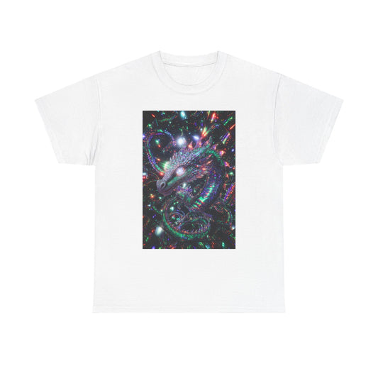 Cosmic Dragon T‑Shirt — Neon Galaxy Serpent Graphic Tee