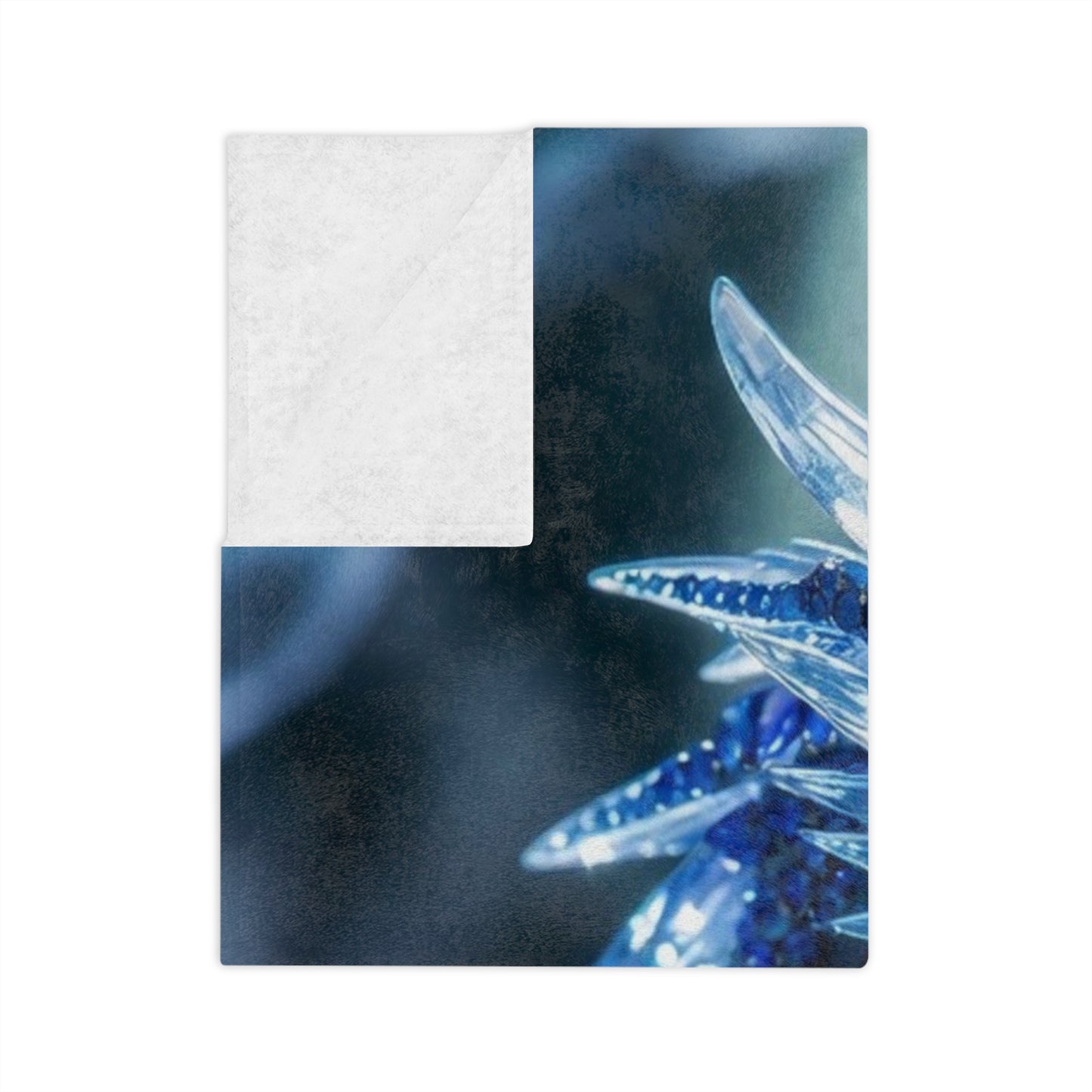 Blue Crystal Dragon Velveteen Blanket