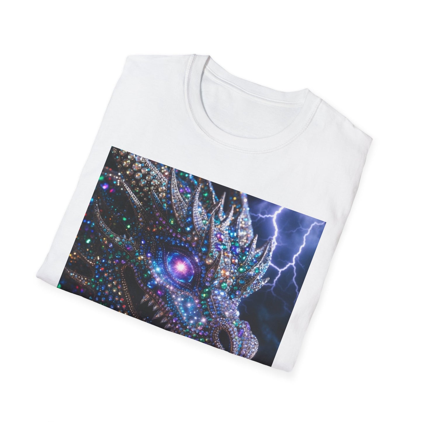 Dragon Lightning T-Shirt — Neon Crystal Fantasy Graphic Tee