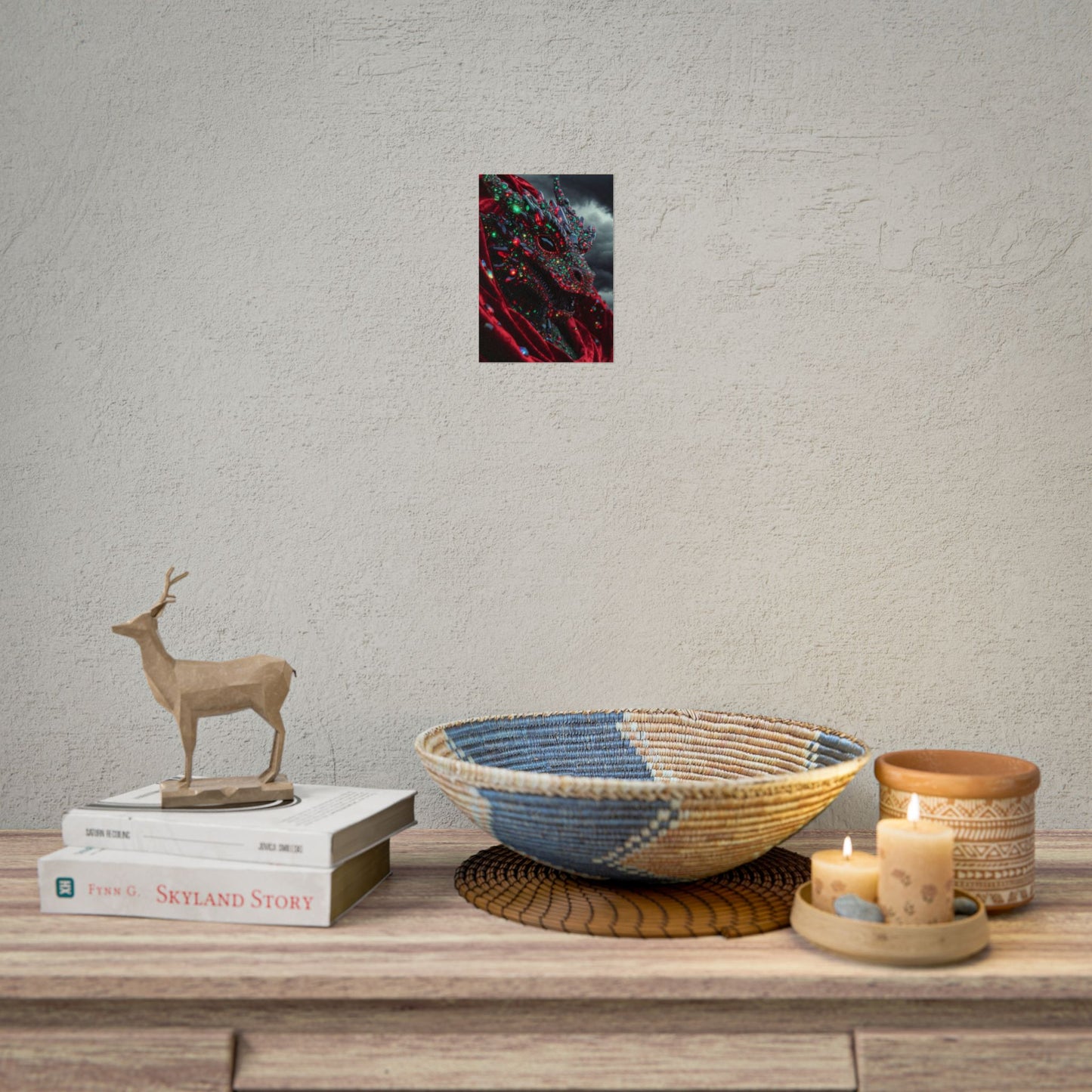 Rolled Poster — Jewel-Encrusted Dragon Art Print