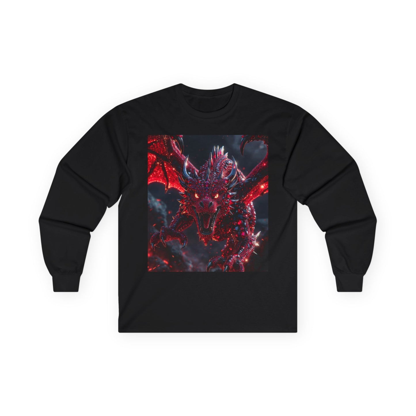 Red Dragon Fantasy Long Sleeve Tee