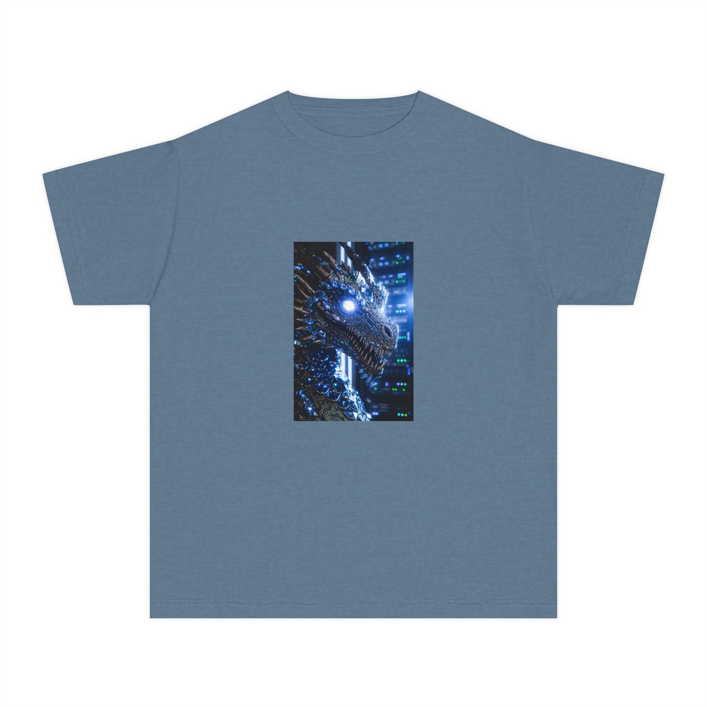 Youth Tee — Neon Dragon Galaxy Graphic