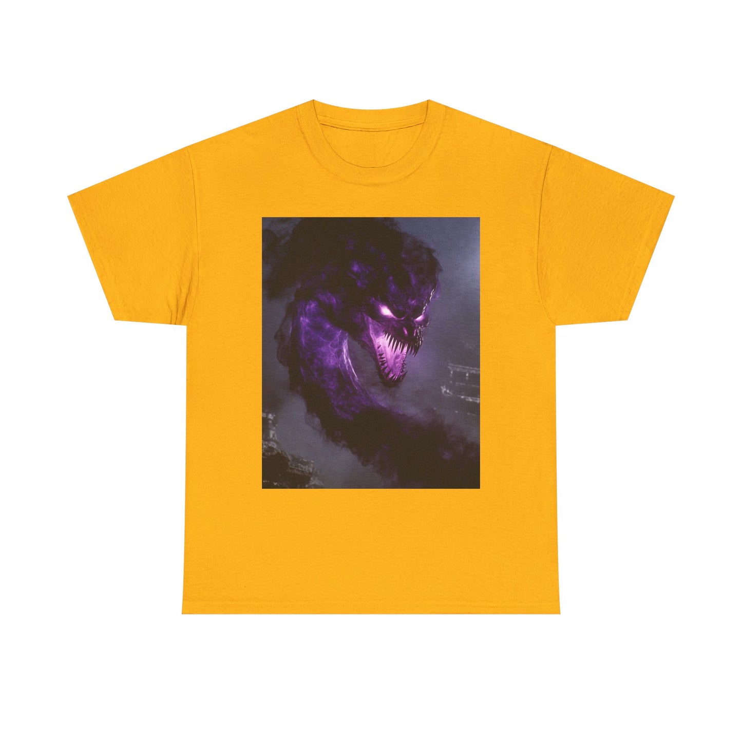 Divine Purple Dragon Ghost Heavy Cotton Tee