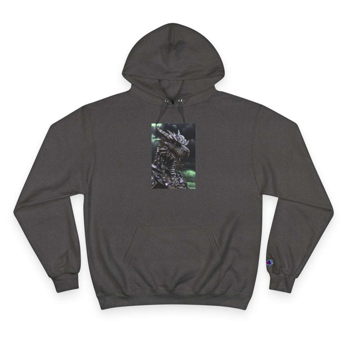 A Champion Hoodie with Artistic Dragon Design - Cozy Streetwear for Creative Souls, Perfect for Gifts, Festivals, and Everyday Wear