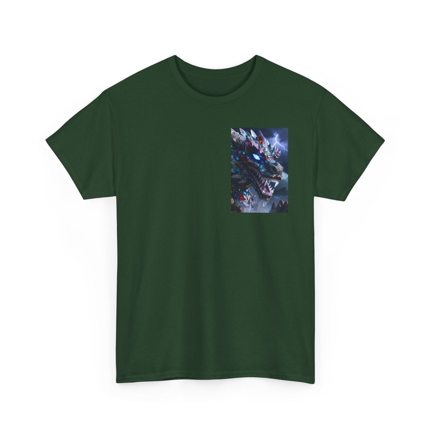 Wolf Dragon Galaxy Pocket Tee — Cosmic Wolf Graphic T-Shirt