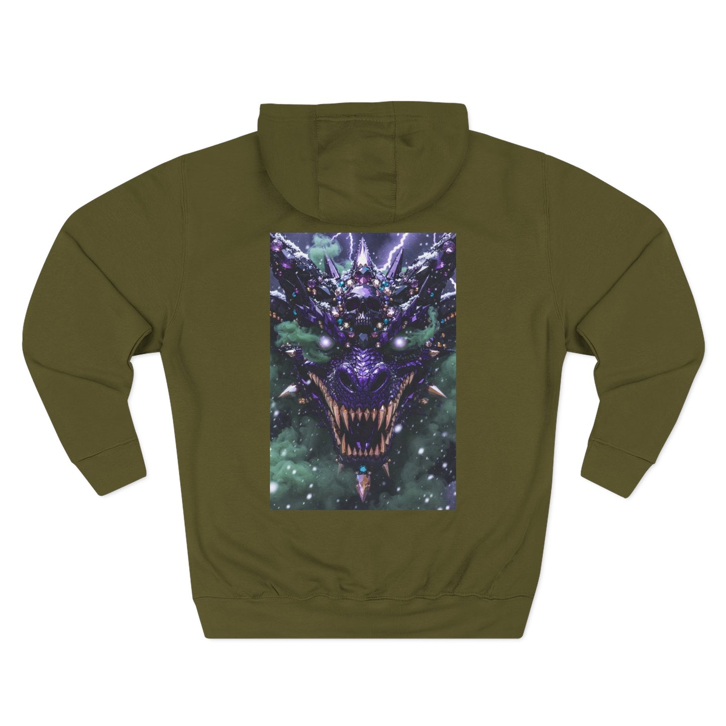 A Mystic Cosmic 🐉 Hoodie — Astral Galaxy Cat Chest Print Fleece Hoodie