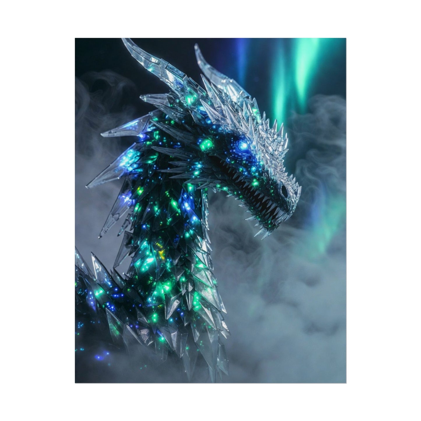 Crystal Dragon Poster – Fantasy Wall Art Rolled Print