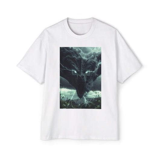 Storm Dragon Graphic Tee — Dark Fantasy Oversized Men's T-Shirt