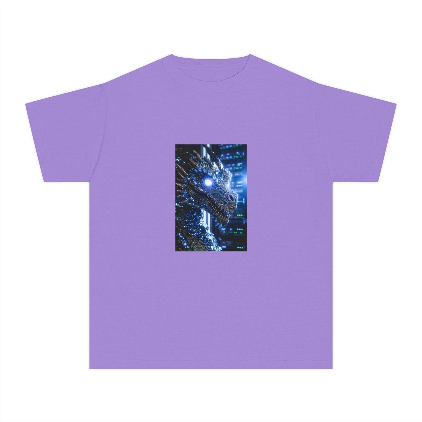 Youth Tee — Neon Dragon Galaxy Graphic