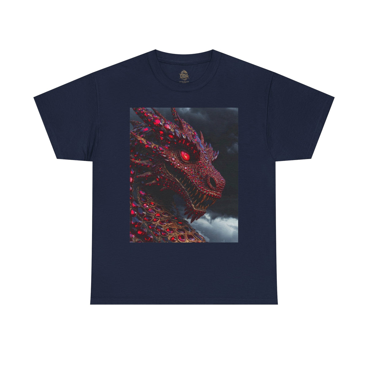 A Dragon Portrait T-Shirt — Fiery Red Fantasy Dragon Graphic Tee