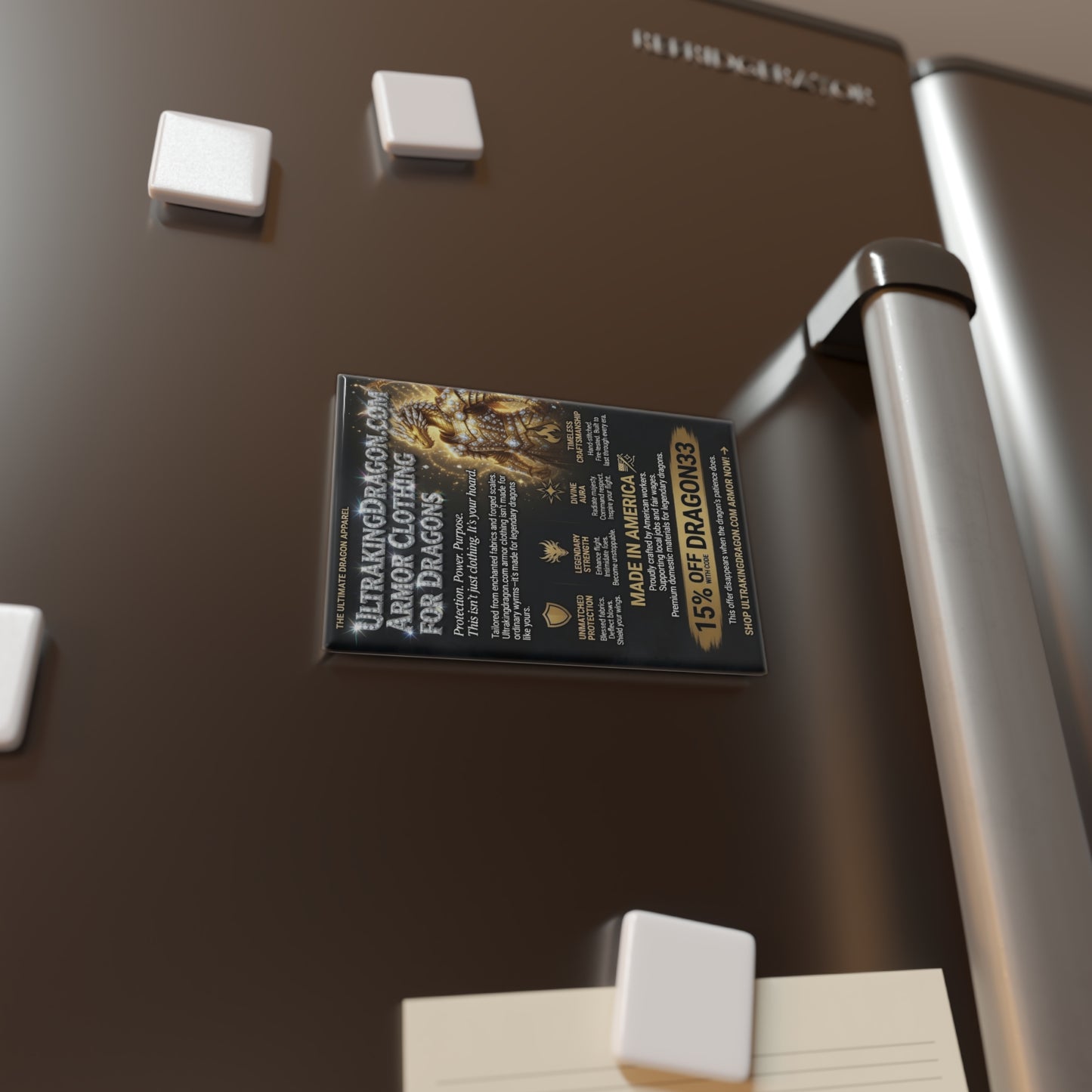 Dragon Armor Promotional Rectangle Magnet — 15% Off Coupon & Made in America