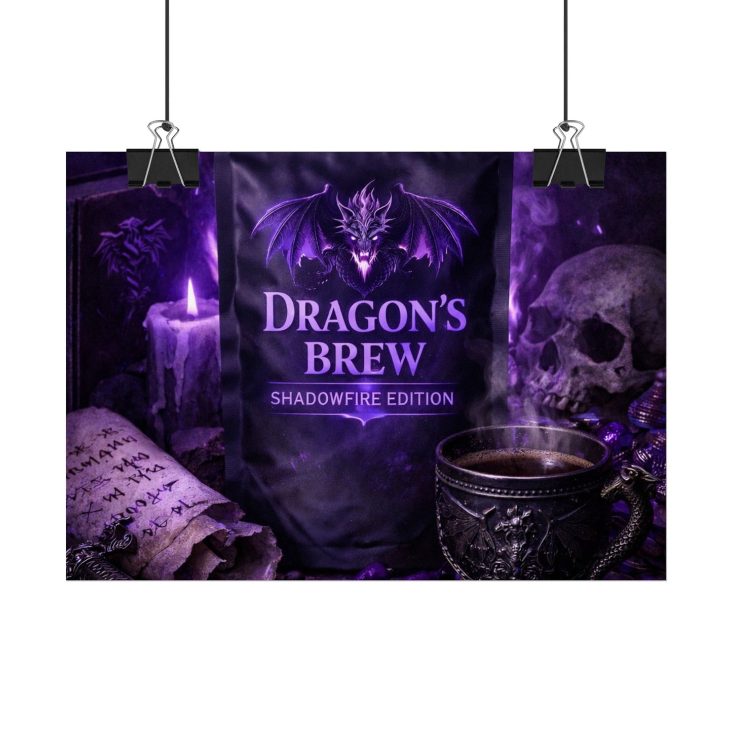 Rolled Poster — "Dragon’s Brew: Shadowfire Edition" Fantasy Poster