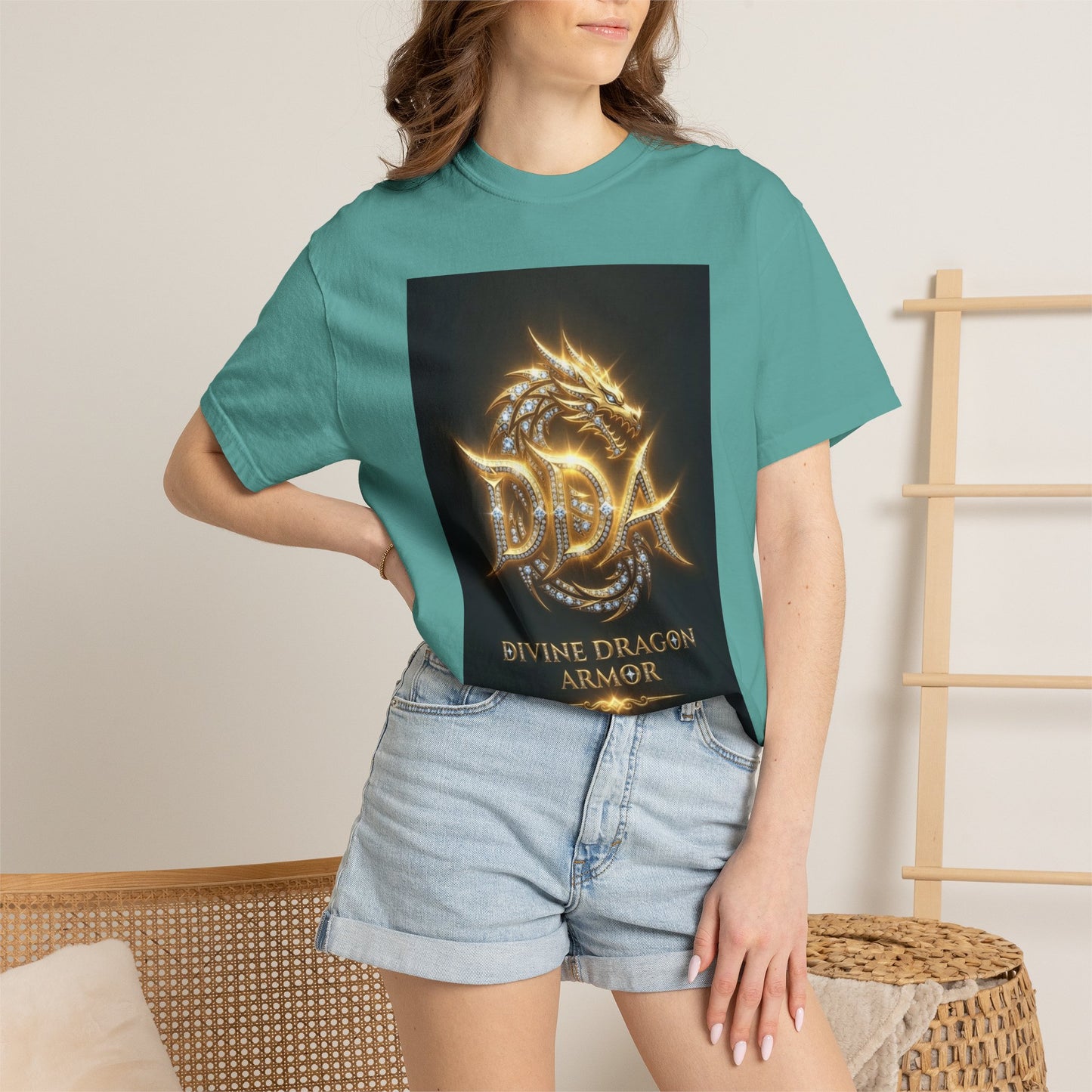 A DIVINE DRAGON ARMOR MEN OR WOMANS Garment-Dyed T-shirt