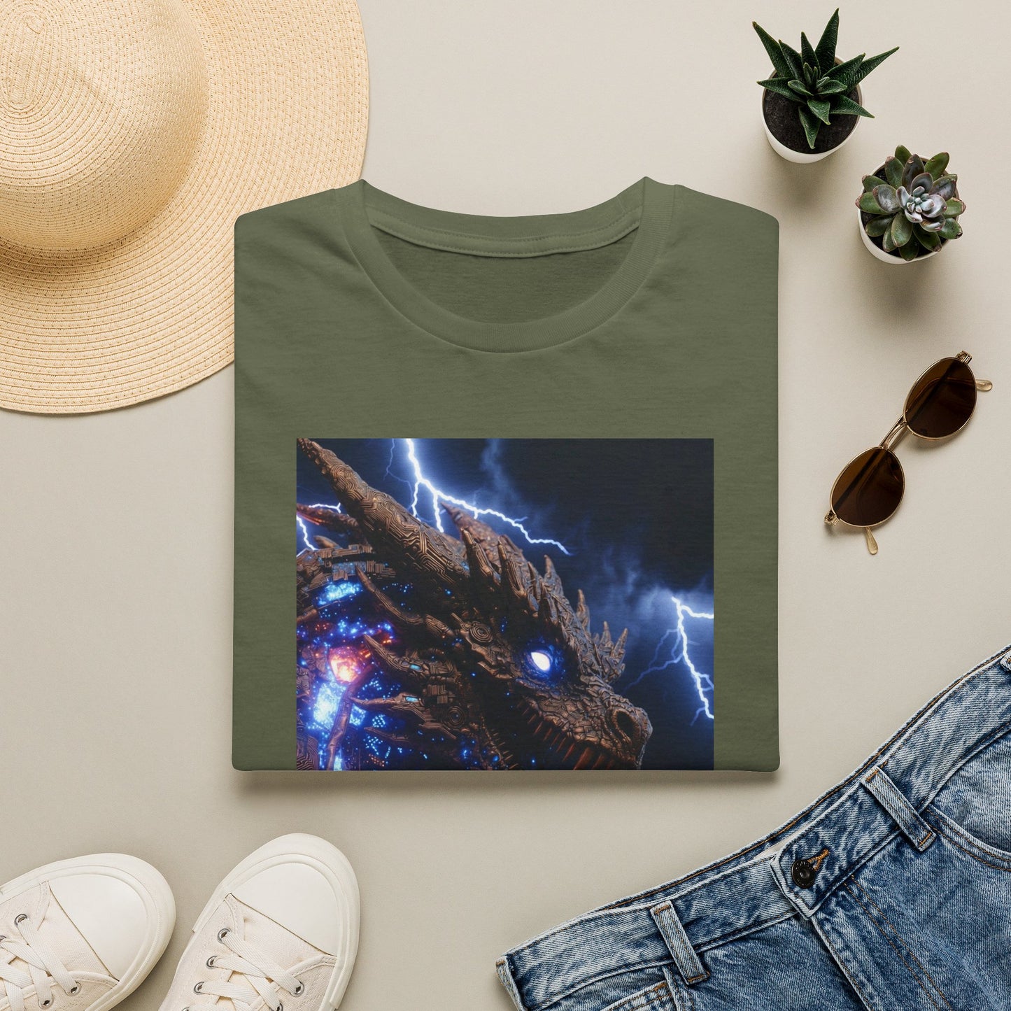 Godzilla Monster Tee — Electric Kaiju Face Graphic T-Shirt