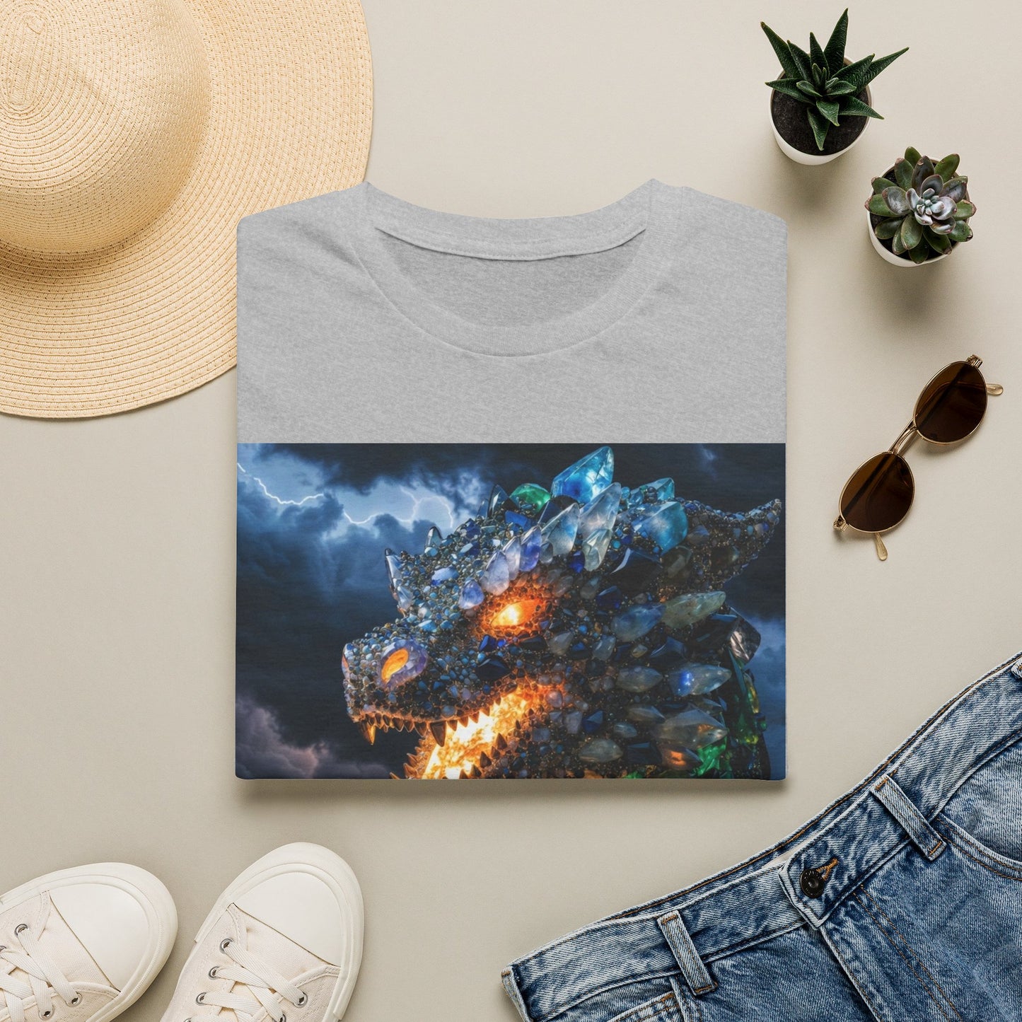 Gemstone Dragon T-Shirt — Fiery Crystal Dragon Graphic Tee