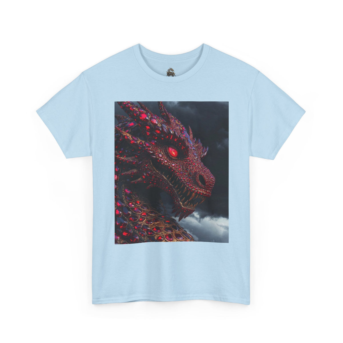 A Dragon Portrait T-Shirt — Fiery Red Fantasy Dragon Graphic Tee