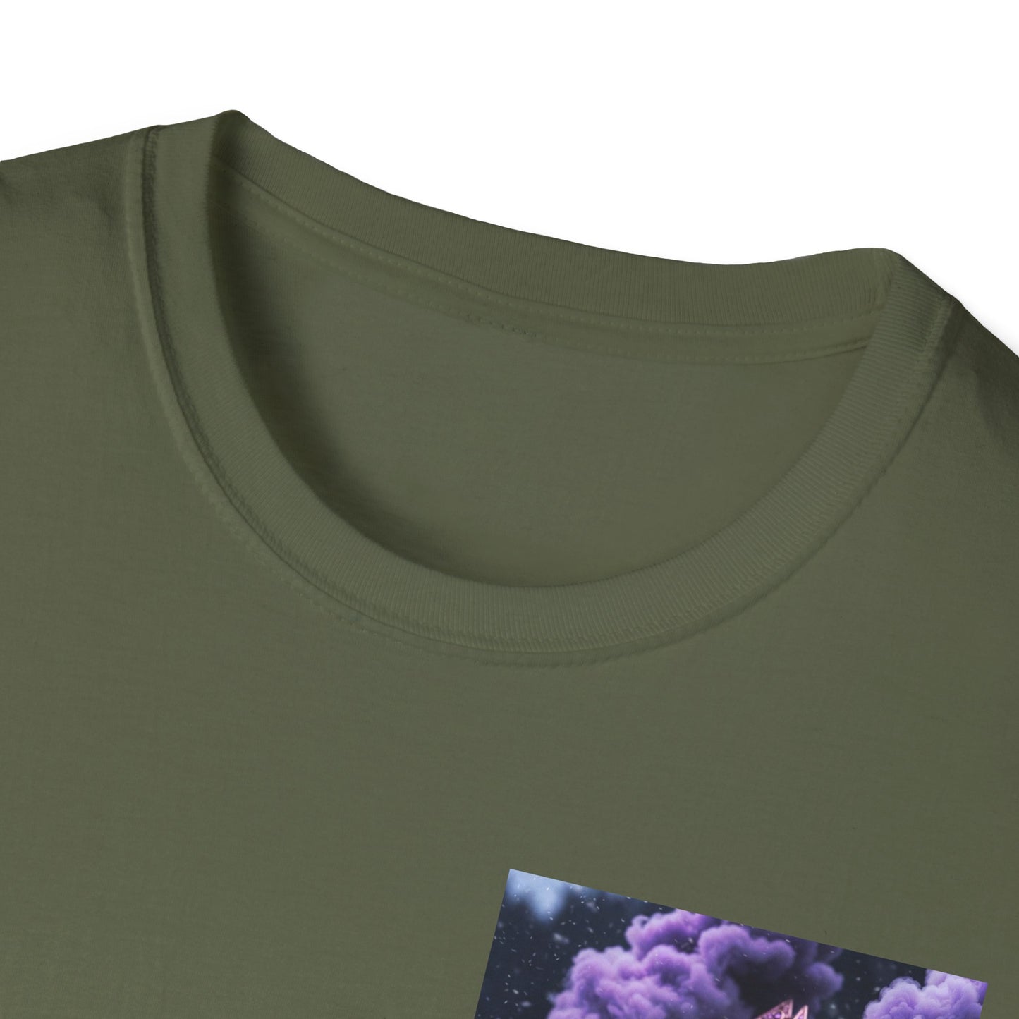 T-Shirt — Purple Nebula Tree Chest Pocket Graphic Tee
