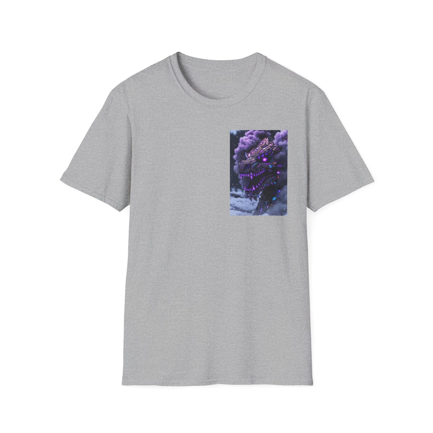 T-Shirt — Purple Nebula Tree Chest Pocket Graphic Tee