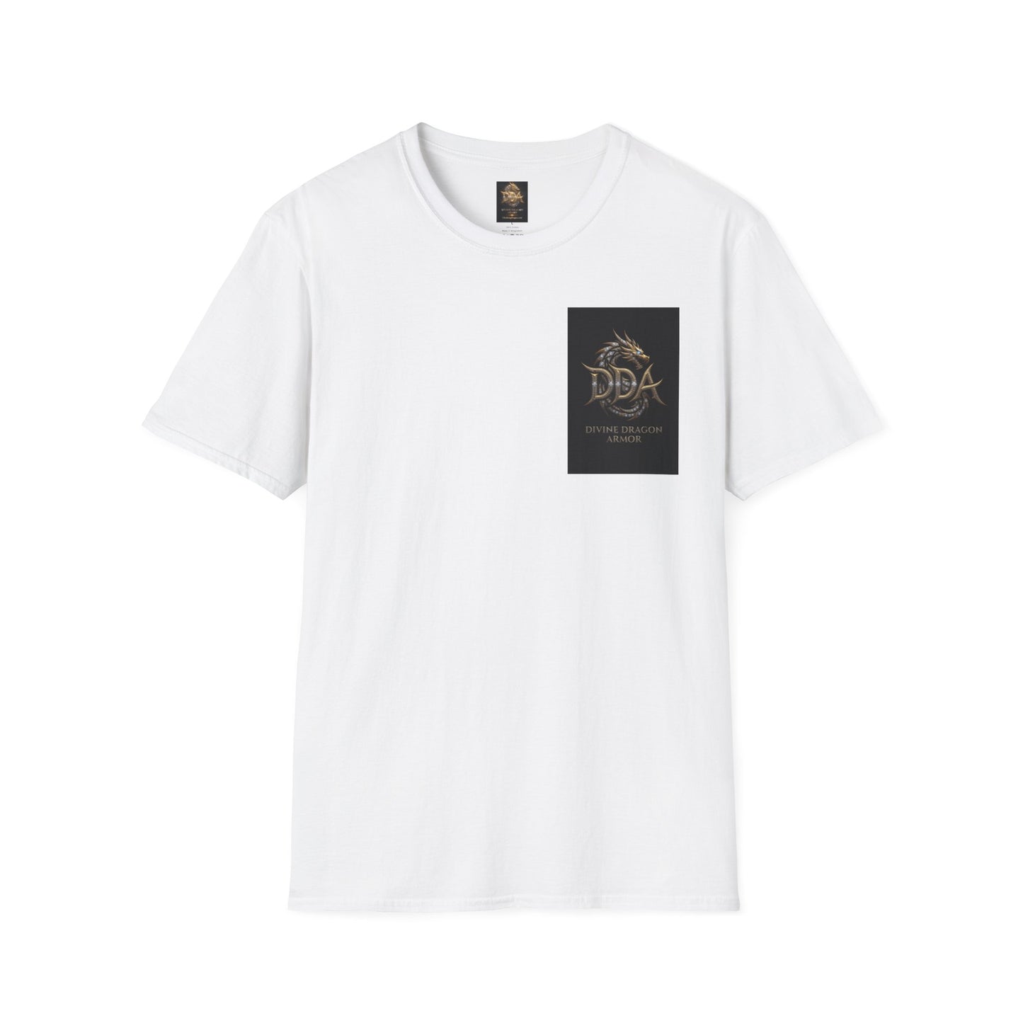 #1 Selling Dragon Logo Pocket T-Shirt — "DDA Divine Dragon Armor" Chest Patch