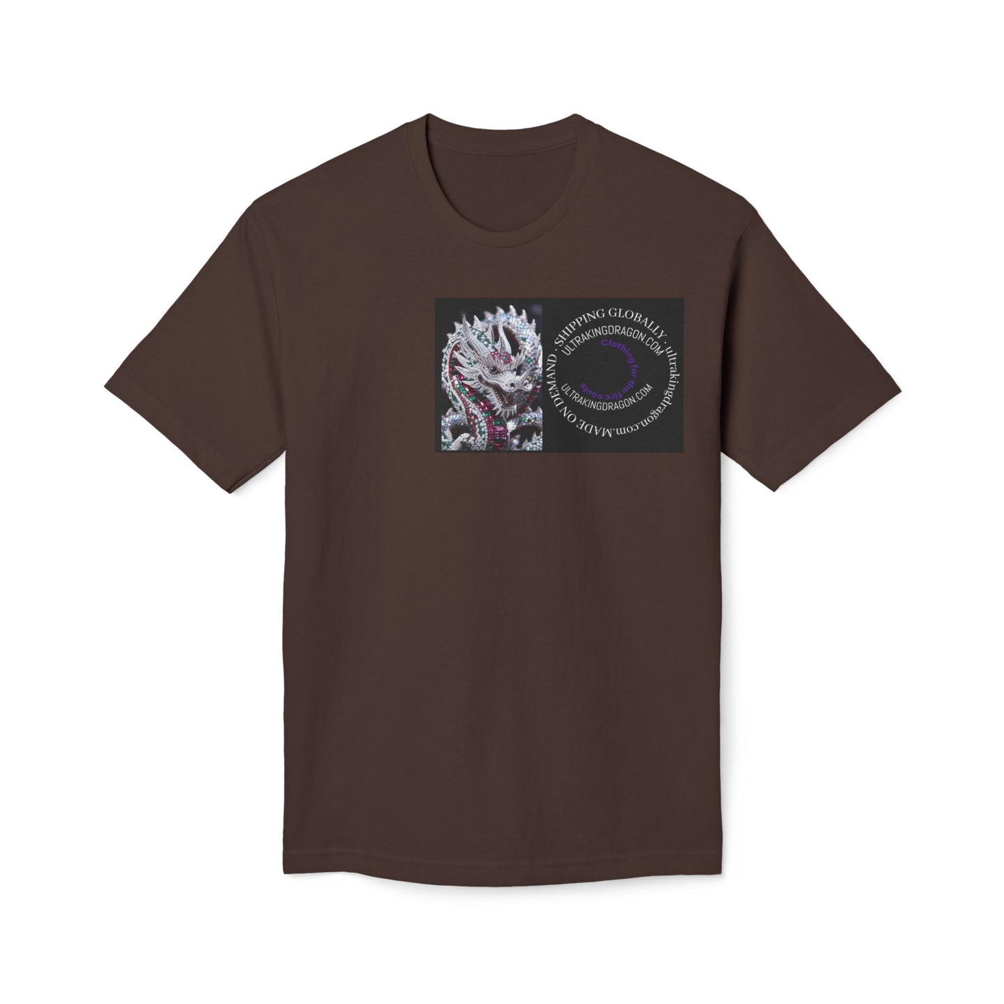 Dragon Heart T-Shirt — Floral Dragon Illustration with Circular Text