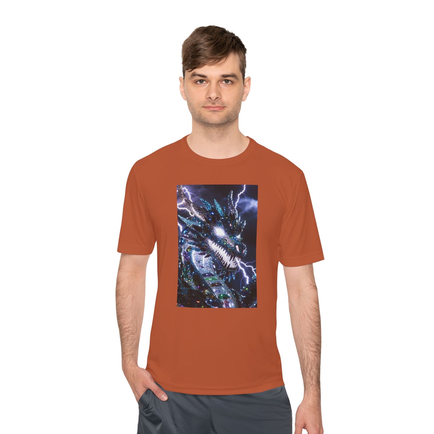 Lightning Dragon Graphic Tee — Cosmic Fantasy Dragon Shirt
